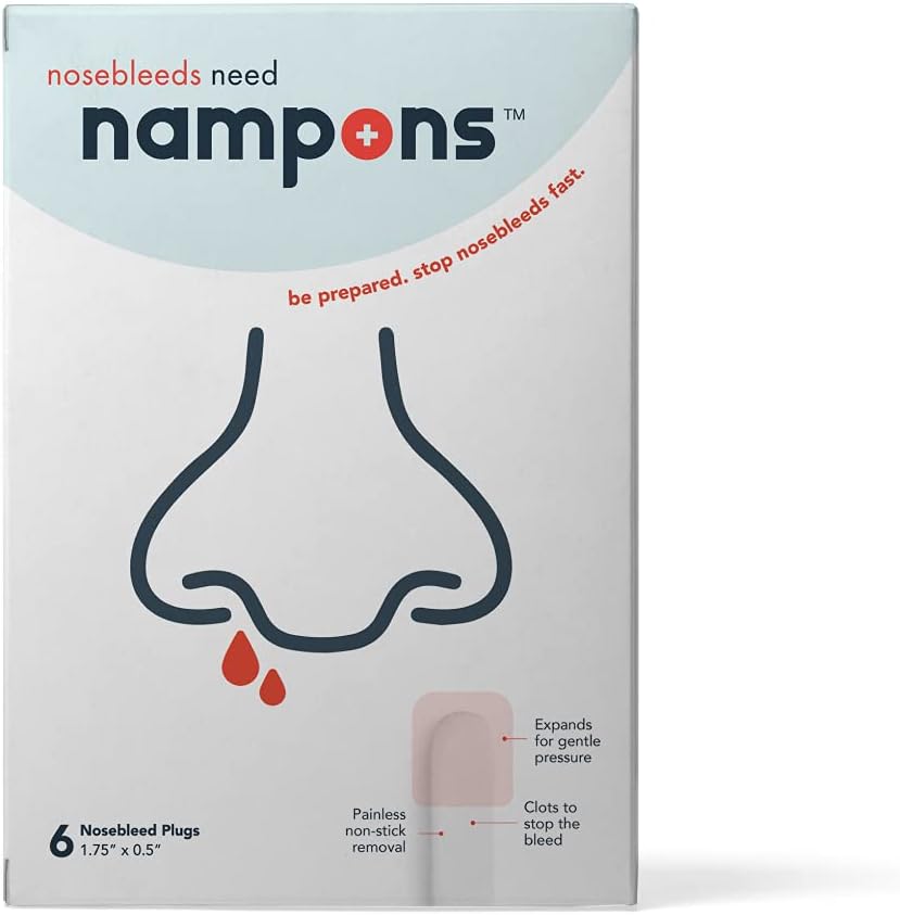 Buy Nampons for Nosebleeds 6 Sterile Nasal Plugs with Clotting Agent