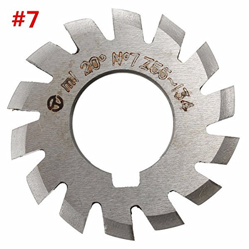 EsportsMJJ Módulo 1 Pa20 Alesaje 22M M #1-8 Cortador Espiral De La Fresadora del Engranaje del Hss 1