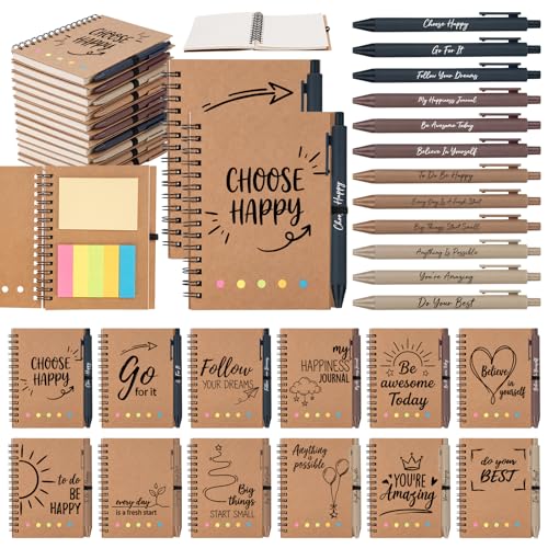 Journal de motivation kraft avec notes adhésives pour bureau et collègues