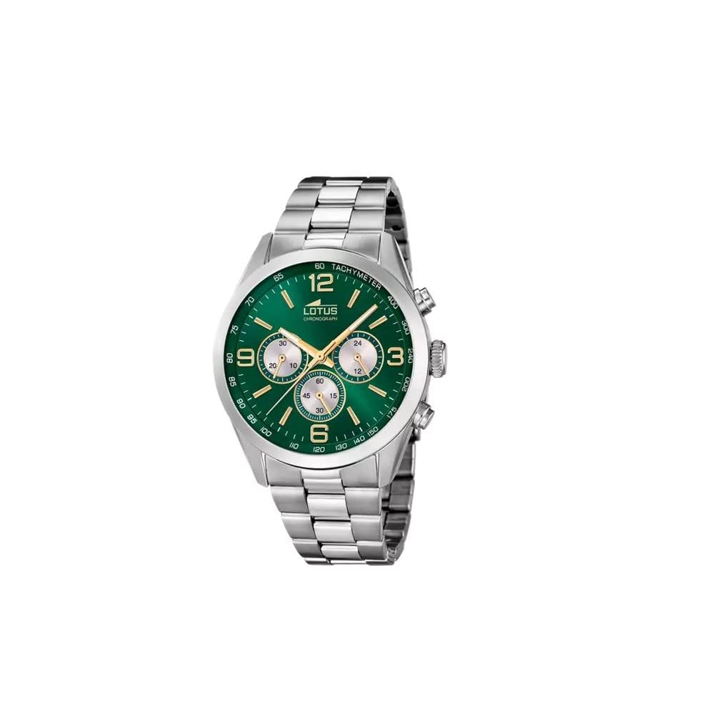 Lotus Orologio Cronografo Uomo 18688/5 | Cassa Acciaio 316L Argento Quadrante Rosso | Cinturino In Acciaio 10 Atm - 3