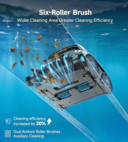Image of (2026 NEW) WYBOT B1 Cordless Robotic Pool Vacuum for Inground Pools, Six-Roller Brush 4-in-1 Smart Pool Cleaner, Edge Cleaning High Obstacle Crossing, Lightweight, App Navigation