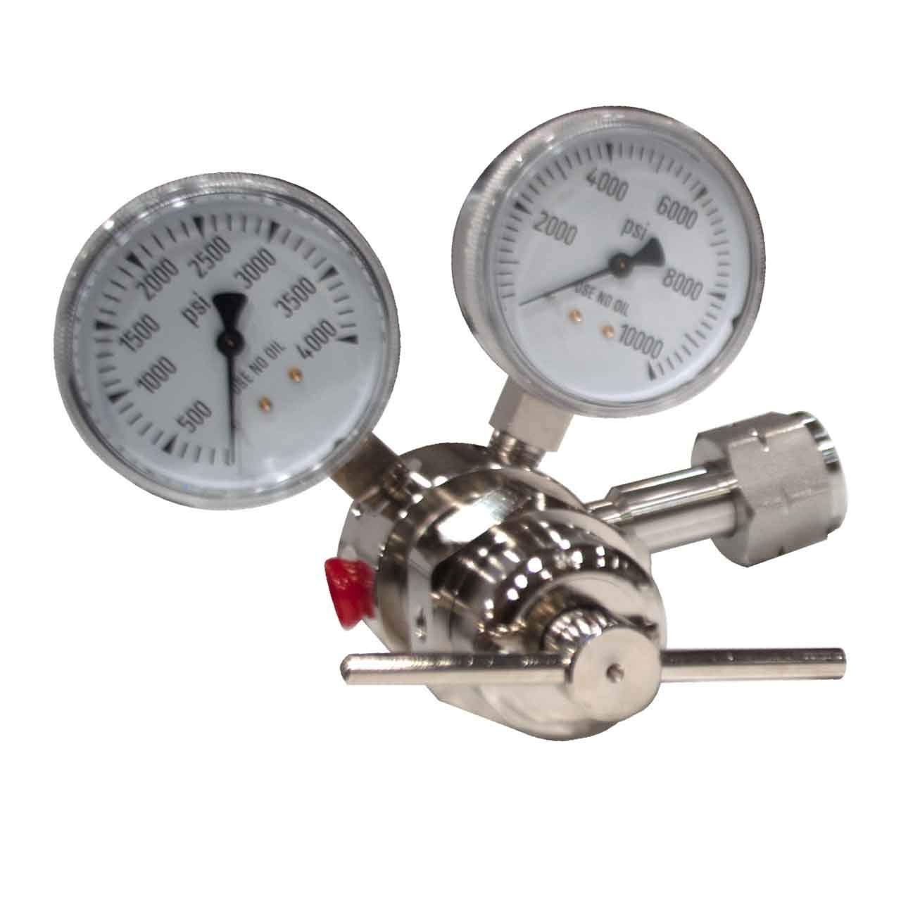 Miller Smith 825-00-27 Silverline High Pressure Analytical Brass Single Stage Regulators, 2000 PSI