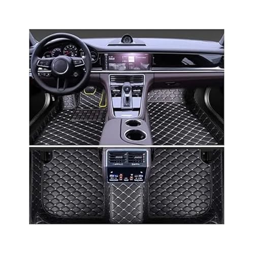 KIA Sorento に適合するカスタマイズされた高級レザー全天候型防水滑り止めカーフロアマット(Black beige,2009-2012)