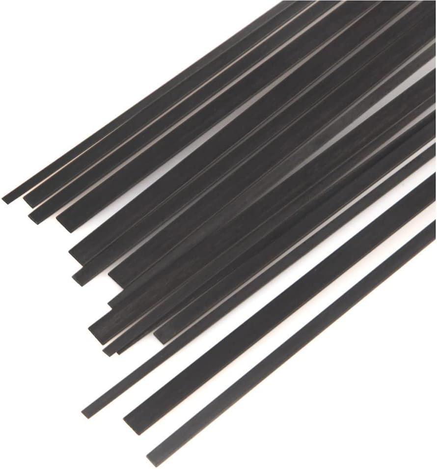 10pcs Carbon Fiber Strip Flat Bar 500mm Length, for Medical Equipment Carbon Bar(0.5x3x500mm)