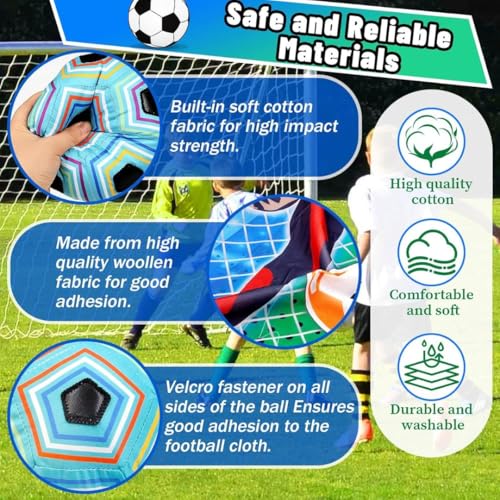 Image of The Game Factory Sticky Football Soccer Game Set for Kids | Indoor Outdoor Target Kick Game with 6 inch Adhesive Ball, Hooks, Stakes & Target Mat | Toys for Boys & Girls | Birthday Gift for Kids