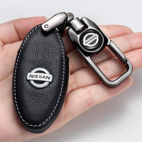 Car Key Fob Cover Suitable for Nissan 2020 Versa, Altima, Sentra, Maxima, Rogue, Altima Rogue Maxima Armada Leaf Sentra GT-R 350Z 370Z 5 Buttons Key case car Accessories-Black