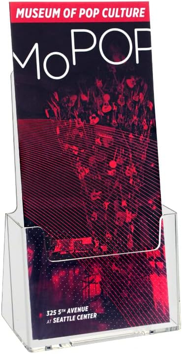 Premium Counter Top Trifold 4-Inch Wide Acrylic Brochure Holder