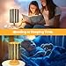 RAINFALLARING Table Lamp for Bedroom Japandi Earthy Neutral Colors Modern Abstract Woven Linen Cloth Modern Beside Lamp Home Decor Night Light for Nursery Office Dorm Living Room