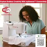 SINGER SE9180 Sewing & Embroidery Machine with Accessory Kit | 250 Built-in Stitches, 150 Embroidery Designs & 10 Fonts, 7" Touch Screen, Automatic Needle Threader & Wifi Connectivity