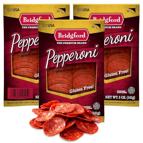 Bridgford Sliced Pepperoni 5 oz Pack of 3 - Gluten-Free