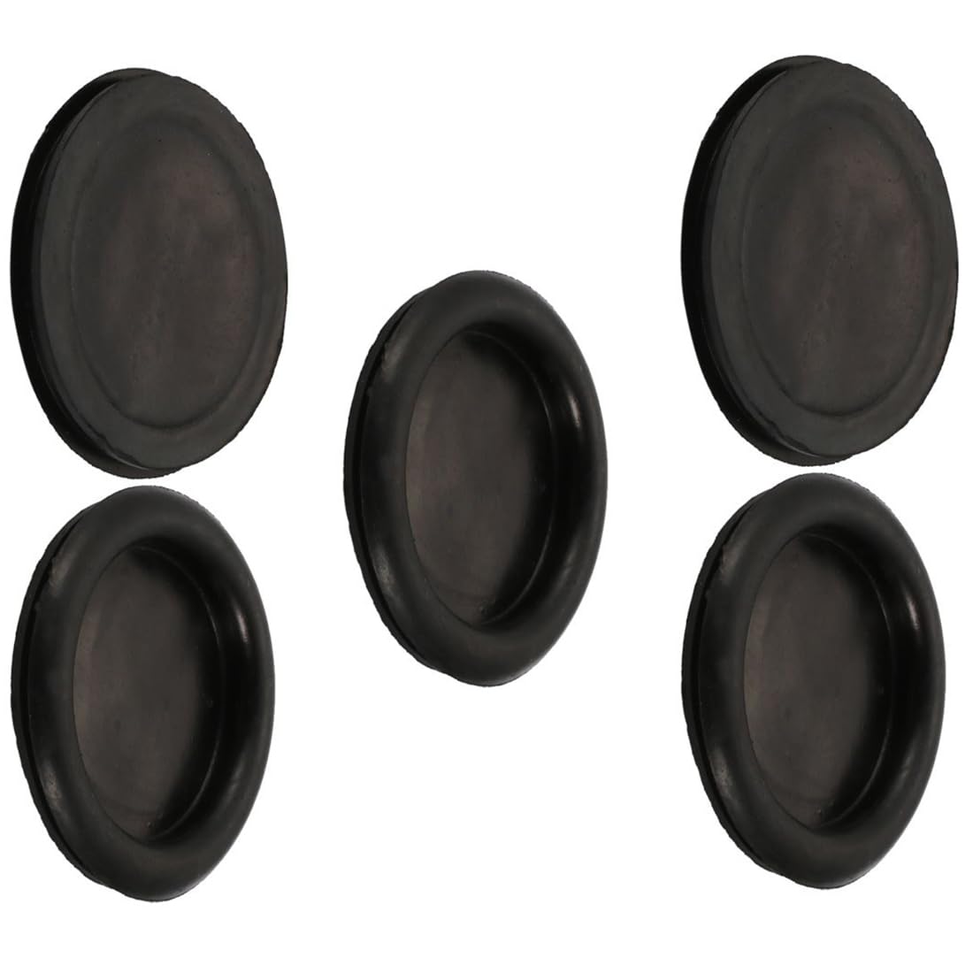 TOP-VIGOR 5Pcs 70mm Black Rubber Blanking Grommets Electrical Hole Wire Gaskets Cable Protectors for Plugs Car Boat Pump Plumbing Wiring