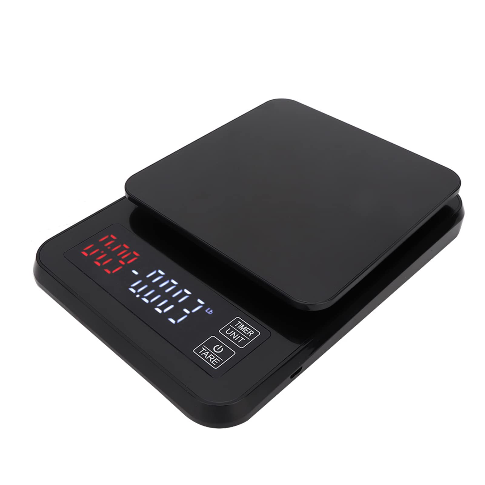 Cyfrowa waga do kawy o wysokiej precyzji 5kg Dokładność 0,1g Elektroniczna waga kuchenna z wyświetlaczem LCD Funkcja timera dla domowej kawiarni Pieczenie biżuterii Ważenie Czarny