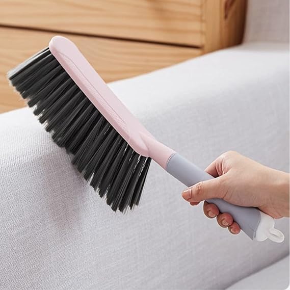 Image of Multifunctional Dust Brush /Soft Cleaning Brush /Dusting Brush /Dusters for Cleaning Home /Brush with Microfiber /No dust /Soft bristles for, Bed, Wardrobe, Couch, Car Seats, Piano (Pink)