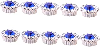 HOMSFOU 50 Piezas Adornos Abs para Manualidades Diy Accesorios Decorativos con Base Plana para Diademas Bolsos y Envoltorios Color Azul Intenso