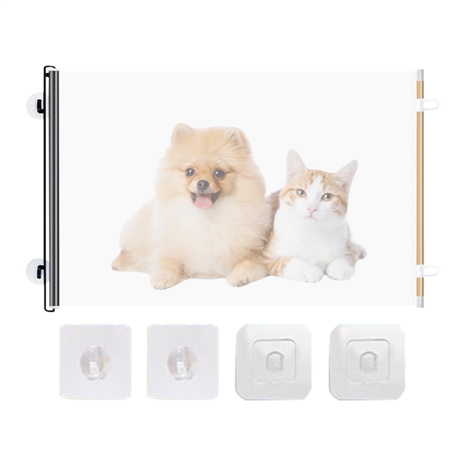 Retractable Stair Gate, Dog Gates Indoor Pressure Fit Stair Gate Retractable Dog Gate Safety Gate 80x140cm