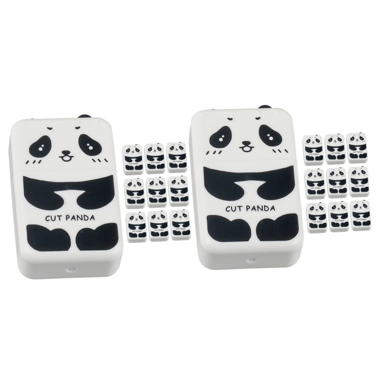6er-Set Mini-Push-Pull-Radiergummis - Panda & Astronaut Für Kindergeburtstag & Schultüte