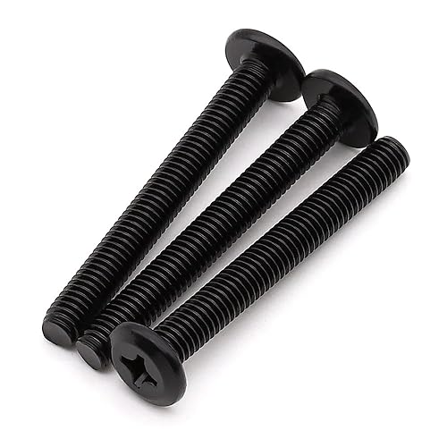 Miniatura 9 de Tornillos de cabeza plana Phillips Drive M6-0.039 x 0.630 in (paquete de 30), acero inoxidable 304 (18-8), chapado en dacromet negro, rosca