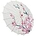 Omabeta Pretty Classical Handmade Oil Paper Umbrella with Wooden Handle,Exquisite DIY Chinese Classical Plum Blossom Handmade Umbrella for Dancing Props Cosplay Photography