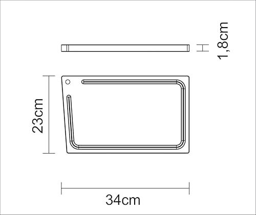 Miniatura 3 de Tramontina 13458052 Wood Cutting Board Churrasco Essential Medium 13458052 Lightweight Reversible Meat Tray with Groove Made in Brazil