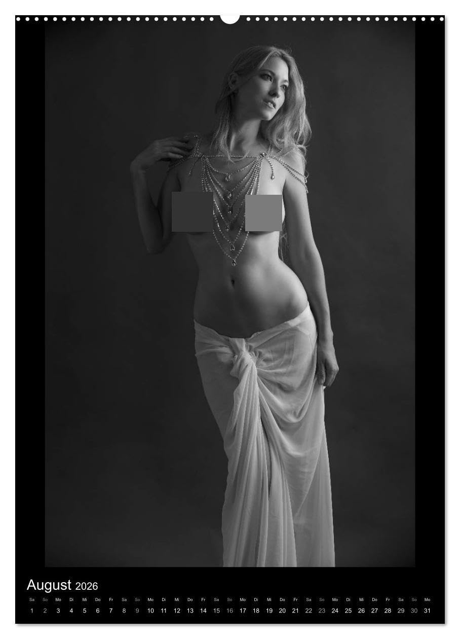 Adorned Nudes - Schmuck und Akt (Wandkalender 2026 DIN A2 hoch), CALVENDO Monatskalender: Eleganter Aktkalender von sinnlichen Frauen, der das Thema Akt und Schmuck verbindet. (CALVENDO Erotik)
