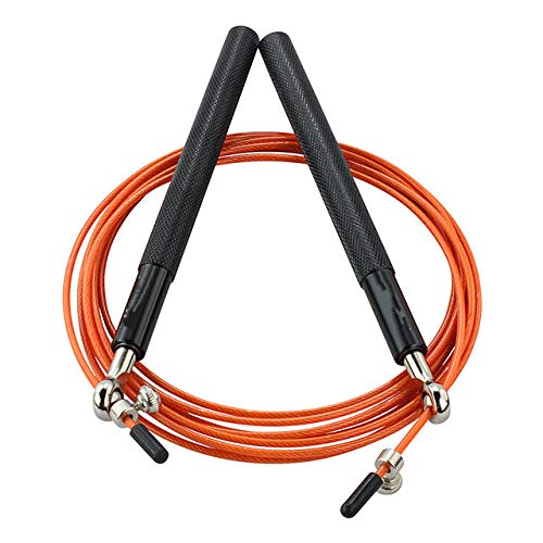 Quick skipping rope professional skipping rope, used for boxing fitness skipping exercise training, equipped with bag spare cable - ORANGE