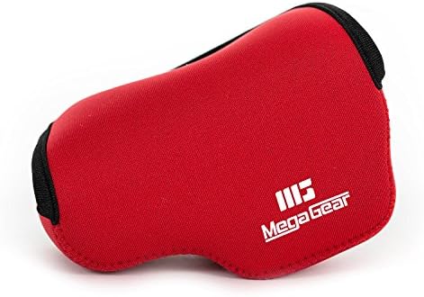 MegaGear MG064 Ultra Light Neoprene Camera Case Compatible with Sony Alpha A6400, A6500, A6300, A6000 (16-50 mm)-Red (MG067)