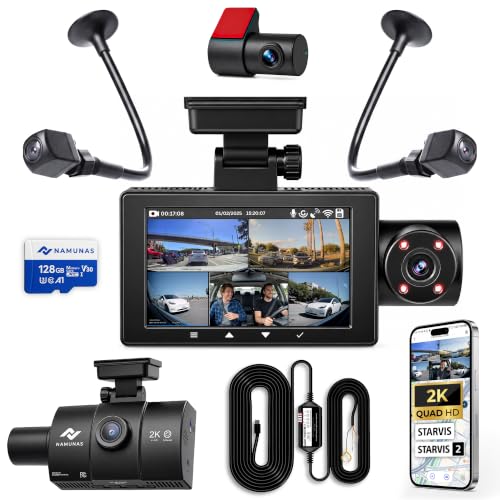�ŏ���5�`�����l��True 360�_�b�V���J�� - ���ʂ�������_��ȃA�[���B | 2K+1080p*4�A�t�����g2K STARVIS & ���ASTARVIS 2�Z���T�[�A5G WiFi�AGPS�A�A�v���A24���ԔN�����x���ԏ�AG�Z���T�[�A128GB SD