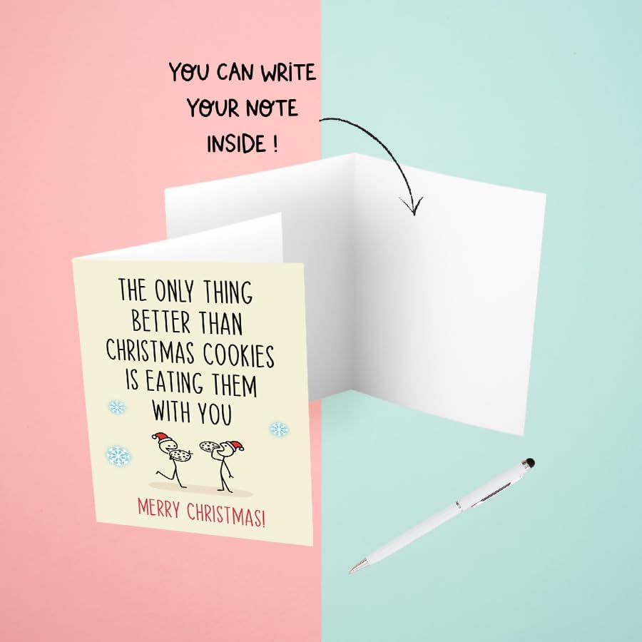 Miniatura 3 de Cheerin Divertida tarjeta de Navidad con sobres, tarjeta romántica de Navidad para novio, marido, esposa, novia, tarjeta divertida para mamá, hijo,