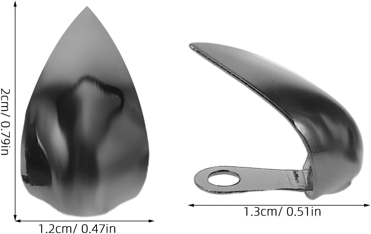 3 Pairs Metal High Heel Tip Covers, Pointed Toe Shoe Protectors for Women, Sturdy Shoe Heel for Party and Outdoor Use, Size 1.1cm X 1.9cm