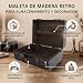 Imagen de lyrlody Maleta de Madera Vintage, Diseño Retro