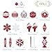 Valery Madelyn Christmas Ball Ornaments, 60ct Candy Cane Red and White Shatterproof Christmas Tree Decorations Set, Variety Decorative Hanging Ornaments for Xmas Trees Bulk Holiday Party Decor