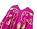 Urban CoCo Women's Fashionable Retro Style Vintage Pattern Tassel Poncho Shawl Cape (Series1-pink)
