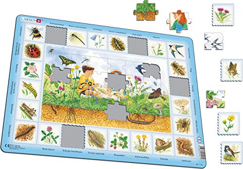 Larsen NA1 Auf der Wiese, Niederländisch Ausgabe, Rahmenpuzzle mit 48 Teilen