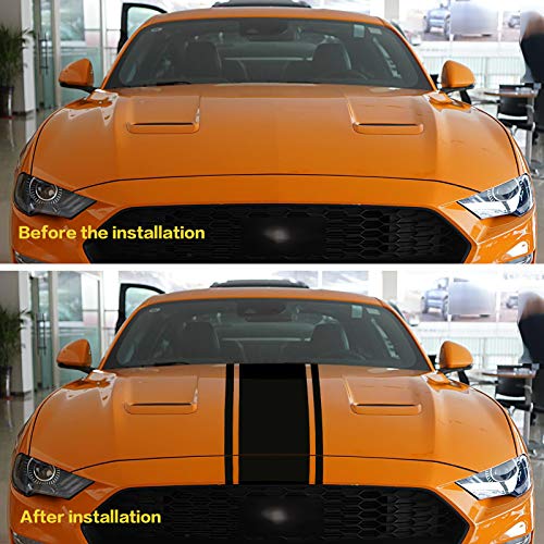Lanzmyan Car Hood Decal Sticker Dbs006 Universal Hood Racing Body Side Vinyl Modified Stripe Exterior Decoration Decal Black #TOP3