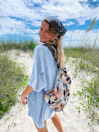 Remidoo Women's Casual Short Sleeve Graphic Oversized T Shirt Loose Letter Print Tee Top Blouse2