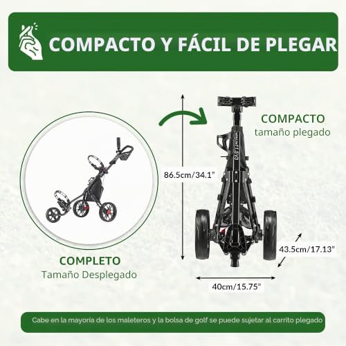 Miniatura 7 de Caddytek Caddylite 11.5 V3-Negro Carrito De Empuje De Golf, Unisex-Adulto, Talla Única