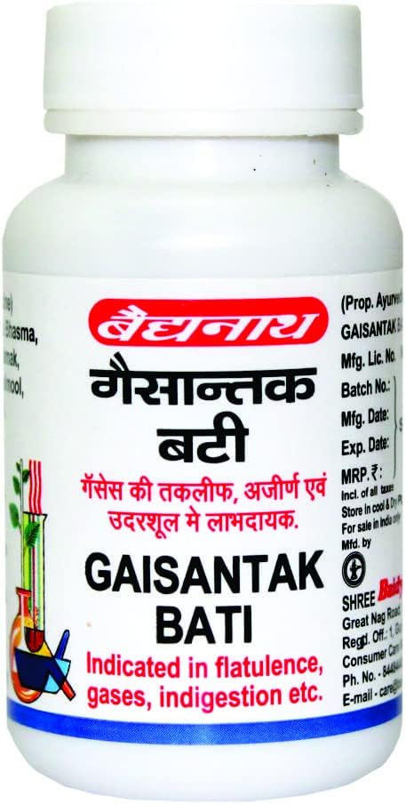Baidyanath Gaisantak Bati - 100 Tablets | Ayurvedic Supplement for Acidity & Stomach Health