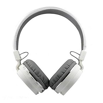 Creative dizayn Foldable On-Ear Wireless Stereo Bluetooth Headphones with FM-SD Card Slot for All Smartphone Device(White)