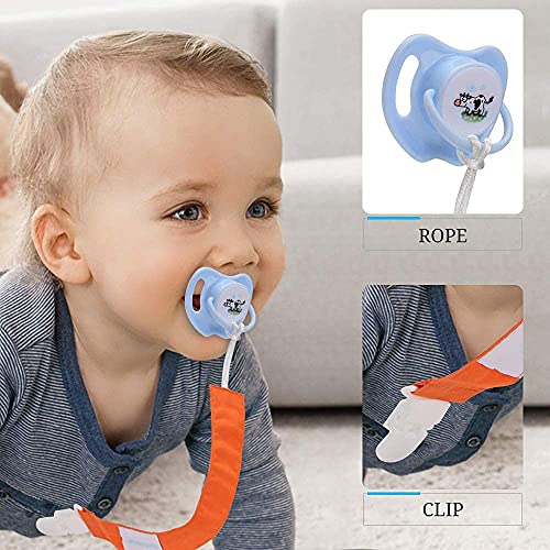 Yoofoss Pacifier Clip for Boys and Girls 6 Pack Solid Color Pacifier Holder Fits All Pacifiers & Teething Toys Modern Unisex Baby Necessary