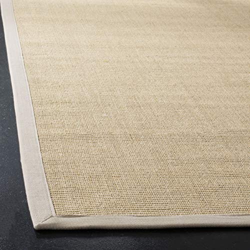 Tapis en fibres naturelles salon chambre 152x244 cm Safavieh ivoire