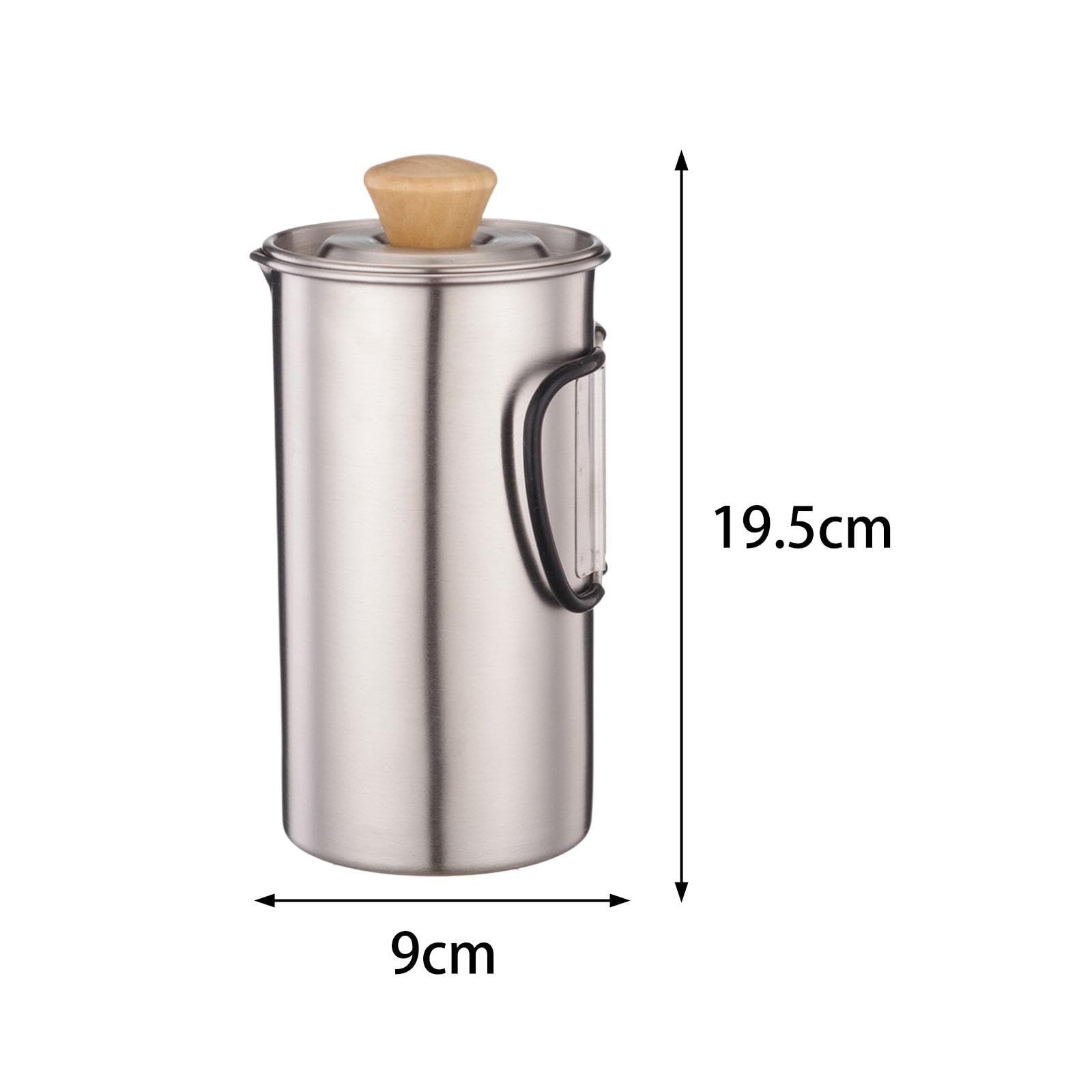 B Baosity Cafetera de émbolo de 1000 Ml con Filtro, de Metal Resistente a La Corrosión.