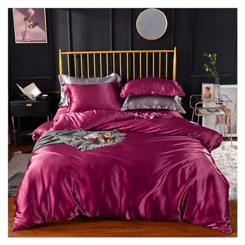 Ensemble de literie en satin de rayons haut de gamme housse de couette drap taies d'oreiller