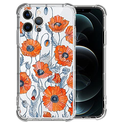 Coque iPhone 13 fleur orange CARLOCA en TPU antichoc pour un style printanier