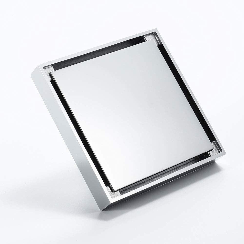 Filtro Per Capelli Quadrato 12,2 Cm In Acciaio Inox Per Doccia, Lavandino E Vasca – Con Pinzetta