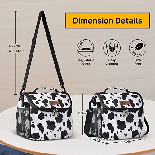 Buringer Homespon Insulated Lunch Bag For Women Reusable Lunch Box Cute Cooler Tote With Adjustable Shoulder Strap For Work Picnic Or Travel #TOP1