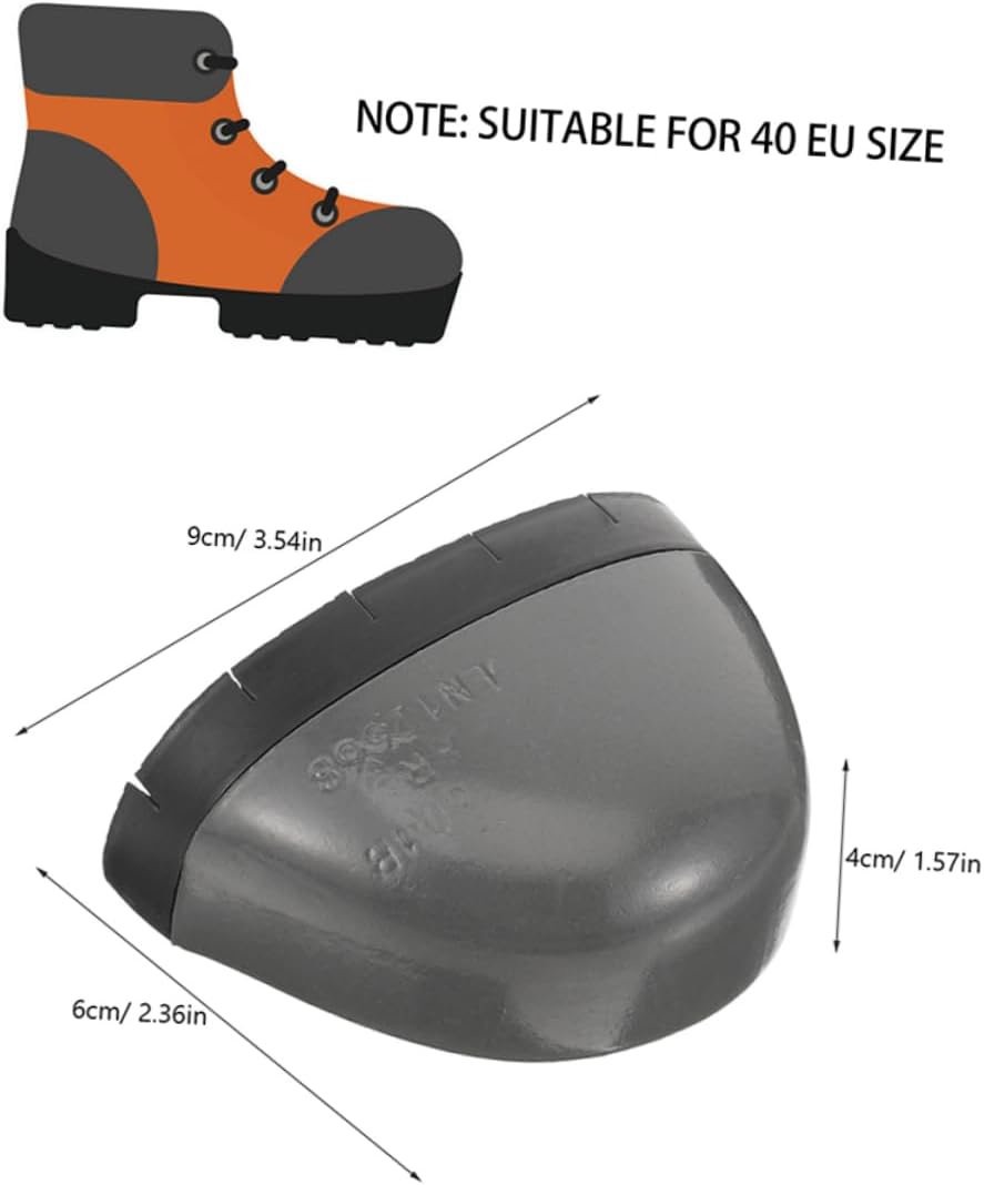 Angoily Safety Toe Caps for Work Boots Metal Toe Covers Metatarsal Protection 2-Pair Set for Men and Women Durable Safety Shoe Accessories