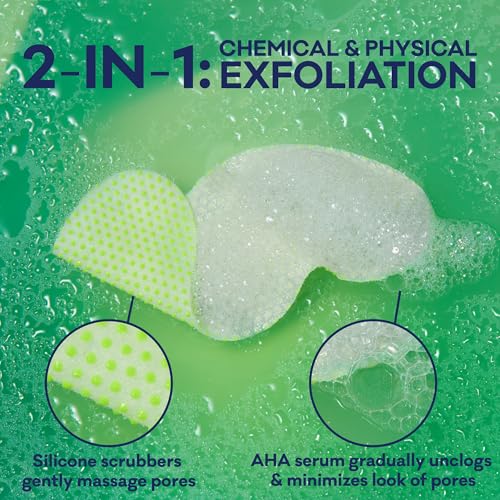 Image of Biore Pore Refining Bubbling Nose Mask, Glycolic Acid Exfoliant, 8 Count (Pack of 12)
