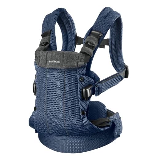 BabyBjörn Mochila Porta Bebé Harmony, Malla 3D, Azul marino
