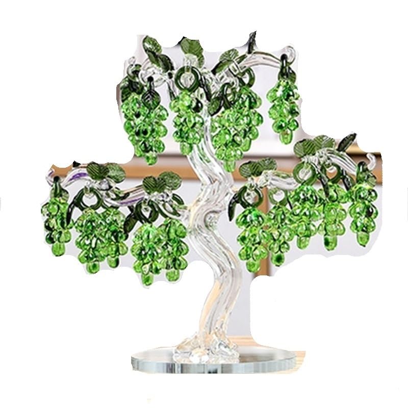 Crystal Druivenboom met 18 12 8 6 Druiven Fengshui Craft Home