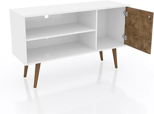 Miniatura 4 de Manhattan Comfort Liberty Soporte de TV moderno de mediados de siglo para televisores de hasta 46 pulgadas, centro de entretenimiento para